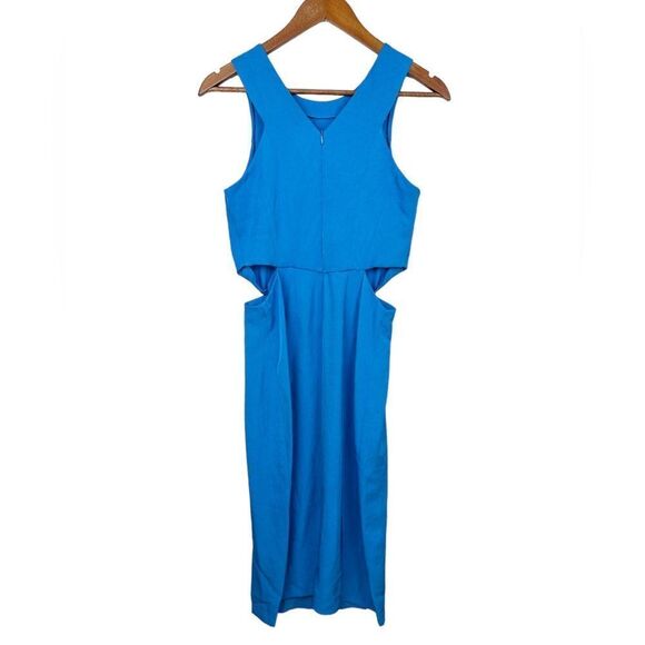 Sandro Cutout Romea Dress Turquoise Blue Size 2 - Picture 4 of 13
